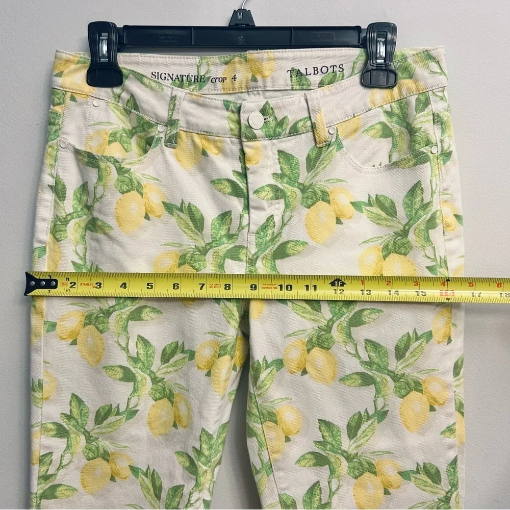 Talbots Signature Crop Size 4 Lemon Print